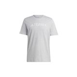 Adidas HY1695 TX Logo Tee Gri Erkek T-Shirt