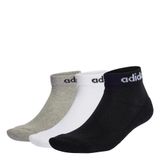 Adidas IC1304 C Lin Ankle 3P Grey Black White Unisex Çorap