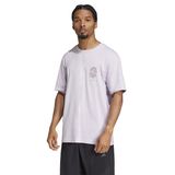 adidas IW0134 YOGA G T Mor Erkek Yuvarlak Yaka T-Shirt