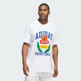 Adidas IY1158 Crest Basketball Graphic Beyaz Erkek T-Shirt
