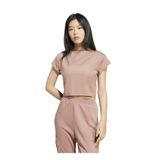 adidas JC5064 W CE G CRO TEE Koyu Pembe Yuvarlak Yaka Crop Düz Kadın T-Shirt