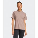 Adidas JD1491-001 Kahverengi Essentials Wide Rib Kadın T-Shirt