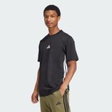 Adidas JD1906 Essentials 3 Stripes Single Jersey Siyah Beyaz Erkek T-Shirt