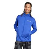 Adidas JE1354 XPR LT FL J Mavi Fermuarlı Slim Fit Erkek Polar Sweatshırt