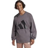 Adidas JE8928 Big Logo SJ Gri Yuvarlak Yaka Erkek T-Shirt