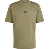 Adidas JF1097 Essentials Small Logo Single Jersey Yeşil Erkek T-Shirt