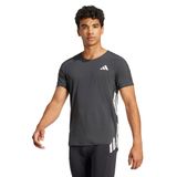 Adidas JF3473 ADIZERO TEE Siyah Bisiklet Dar Düz Erkek T-Shirt