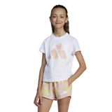 Adidas JG FLWR T White Beyaz Kısa Kollu Kız Çocuk T-shirt