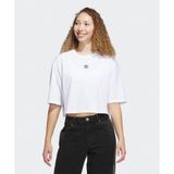 Adidas JJ3385-001 Beyaz Essentials Crop Kadın T-Shirt