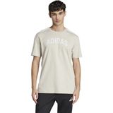 Adidas JJ3870 Codes Collegiate Linear Graphic Bej Erkek T-Shirt