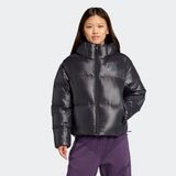 Adidas JL6907 W Z.n.e. Puffer Kadın Mont Uzun Kol Midi Kesim Siyah Düz Desenli - 2XS