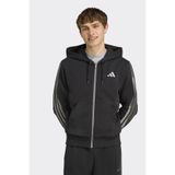 adidas JM1695 Holiday 3-Stripes Full-Zip Hoodie Black Erkek Ceket