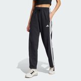 Adidas JW7182 Siyah - Beyaz Sportswear Essentials 3-Stripes Open Hem French Terry Pants