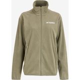 Adidas JX5069 MT ESS FZ FL Düz Yeşil Erkek Polar Sweatshirt