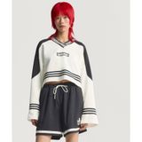 Adidas JX7597-001 Beyaz Blocking Crewneck Kadın Sweatshirt