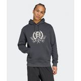 Adidas JX8186-001 Gri Varsity Loose Hoodie Erkek Sweatshirt