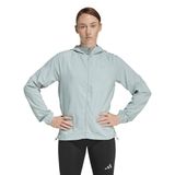 adidas KA0255 Run Ess JKT W Açık Yeşil Kapüşonlu Kadın Zip Ceket