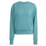 adidas Kadın D4t Workout Warm Up bisiklet yaka sweatshirt (1'li paket), Ön Camgöbeği, XXS