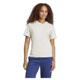 adidas Kadın Essentials Small Logo Pamuklu Tişört Tişört, Wonder Alumina/Beyaz, M
