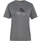 adidas Kadın Gri T-Shirt Spor Desenli Nefes Alabilir Kumaş ile Şık Tasarım - XS