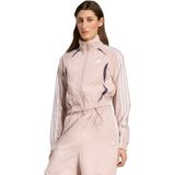 Adidas Kadın Pembe Slım Tracktop Sweatshirt Düz Desenli XS Beden Outdoor Giyim