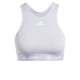 adidas Kadın Powerimpact Medum Support Techfit High Neck sütyen antrenman sütyeni, orta tutuşlu, Gri (Glory Grey), L C-D