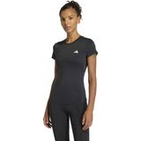 Adidas Kadın Siyah Yuvarlak Yaka Tişört Power Essentials Workout Contour XL Beden Özellikli