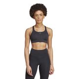 adidas Kadın Spor Sütyeni | TLRDIM L HS Zip |, Siyah, X-Small (A-B Cup)