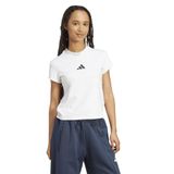 adidas Kadın T-Shirt, Kısa Kollu, Beyaz, XS