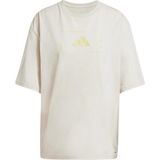 adidas Kadın T-Shirt W Box Logo G T JJ1441 Bej Renk Nefes Alabilir Kumaş ile Şık Tasarım - XS