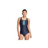 adidas Kadın Tek Parça Yüzücü Mayosu, 3S MID SUIT, Lacivert, 30 Beden