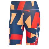 adidas Kadın WMT 8in T AOP Kısa Şort SEIMOR/PURRUB/PURRUB/SECOBL L