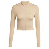 adidas Kadın Workout Essentials Tam Fermuarlı Örgü Ceket Sweatshirt, Wonder Alümina, XS