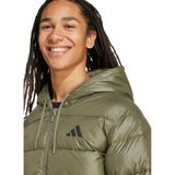 adidas Kapüşonlu Puffer Mont, L, JW2979, Haki, Erkek