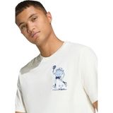 Adidas KB4906 M Ed Padel T Beyaz Bisiklet Yaka Normal Kalıp Fit Baskılı Erkek T-Shirt - Kırık Beyaz