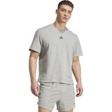 Adidas KB6967 D4T x Tee Açık Gri Bisiklet Yaka Bol Kesim Düz Erkek T-Shirt - XS