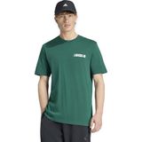 Adidas KC7125 M Nov Card T Yeşil Bisiklet Yaka Baskılı Erkek T-Shirt - XL