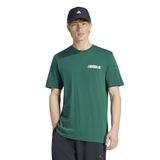 Adidas KC7125 M NOV CARD T Yeşil Bisiklet Yaka Baskılı Erkek T-Shirt