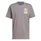 adidas KEY CITY WRLD T Erkek Baskılı/Desenli Kısa Kollu Tişört, taupe oxide, XL
