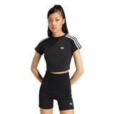 Adidas KG3700 SST BABY TEE Siyah U Yaka Dar Düz Kadın T-Shirt