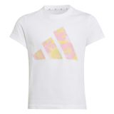 adidas Kız Çocuk JG FLWR T T-Shirt WHITE/MULTCO 7-8A
