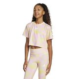 adidas Kız Çocuk JG TR-ES FL TE T-Shirt POWYEL/CLPINK/PURSUL/LTPINK 14-15 Yaş