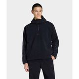 Adidas KR5187-001 Siyah Borg Fleece Teamgeist 1/4 Zip Hoodie Erkek Sweatshirt