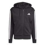 adidas M 3S FL FZ HD Erkek Eşofman üstü BLACK/WHITE L