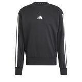 adidas M 3S FT SWT Erkek SWEATSHIRT (LONG SLEEVE), black/white, S