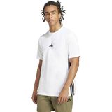 Adidas M 3s Sj T Whıte Erkek T-Shirt L Normal Kesim Bisiklet Yaka Kısa Kol Orta Kalınlık JE6388 - Beyaz