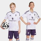 Adidas Manchester United 25/26 Deplasman Çocuk Beyaz Futbol Forma.- - 9 - 10 Yaş