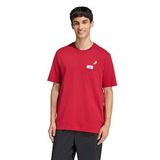 adidas Mini Basketball Yuvarlak Yaka Tişört, L, 01-KB2525-2, Kırmızı, Erkek
