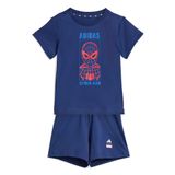 adidas Mixte bébé MARVEL SPIDER-MAN T-SHIRT SET, Dark Blue/Off White, 9-12 Months