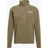 adidas Multi Essentials 1/2 Zip Fleece Erkek Polar Yüksek Performans ve Konforlu Yeşil Kumaş